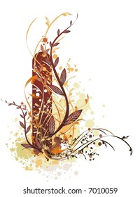 floral &grunge background