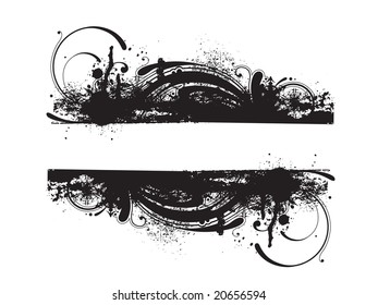 Floral grunge background for sample text