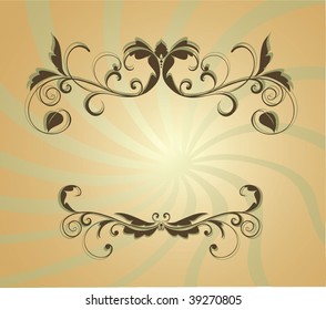 Floral grunge banner