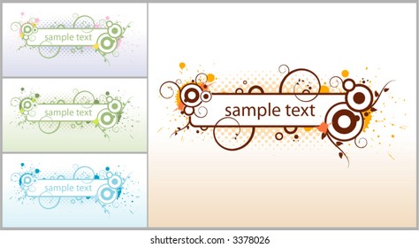 floral grunge banner: a seasonal assortment