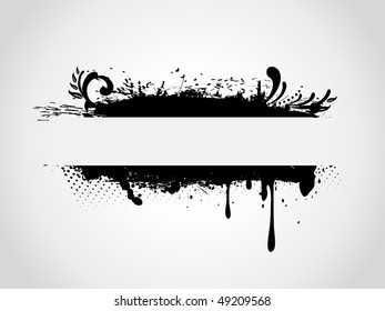 floral grunge banners with place for your text