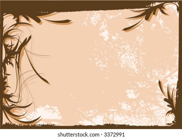 floral grunge frame