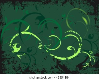 Floral grunge pattern
