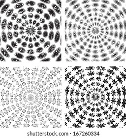 Floral grunge spirals 