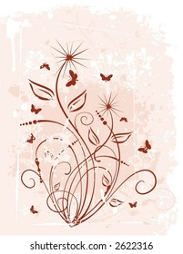 Floral grunge - vector