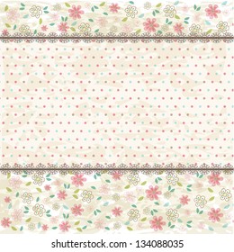 Floral grunge vintage background