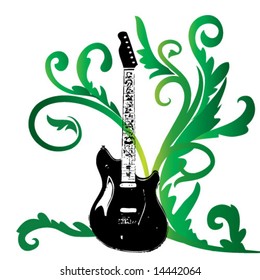 floral guitar