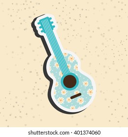 floral guitar design 