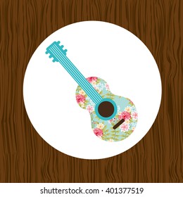 floral guitar design 