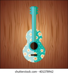 floral guitar design 