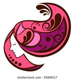vector de peinado floral