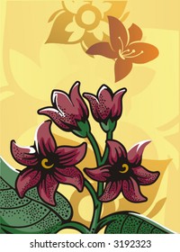 Floral halftone background. Check my portfolio for more of this series as well as thousands of other great vector items.