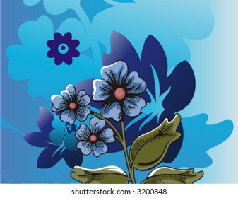 Floral halftone background. Check my portfolio for more of this series as well as thousands of other great vector items.
