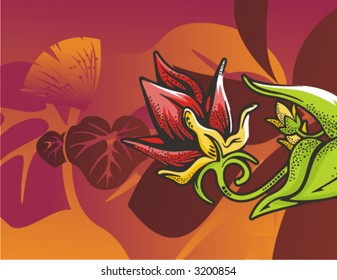 Floral halftone background. Check my portfolio for more of this series as well as thousands of other great vector items.