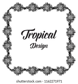Floral hand draw for tropical design vector illustration