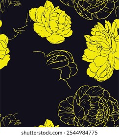 Florale Handzeichnung Zusammensetzung.Moderne geometrische Blumenmuster. Retro skandinavischen Stil.