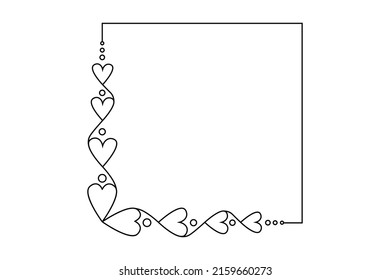 floral hand drawing frame, flower drawing vector