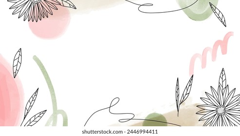 Floral hand drawn background vector design in eps 10