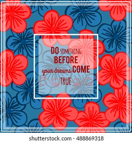 floral hand drawn background. Vector