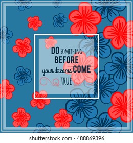 floral hand drawn background. Vector