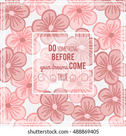 floral hand drawn background. Vector