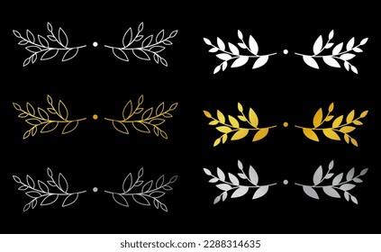 Floral hand drawn border. Wedding card design element.