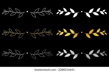 Floral hand drawn border. Wedding card design element.