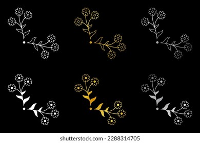 Borde dibujado a mano floral. Elemento de diseño de tarjeta de matrimonio.