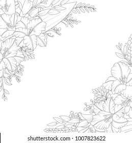 Floral Hand Drawn Invitation Card Stock Vector (Royalty Free ...