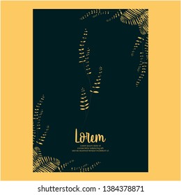 floral hand drawn  luxury postcard concept.