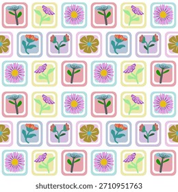 Floral Hand drawn pattern design background fabric pattern