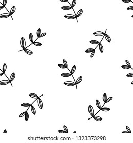 Floral hand drawn seamless color pattern. Cartoon texture with cute flowers and leaves. Floral ornament in scandinavian style. Sketch for wrapping paper, textile, background vector fill.