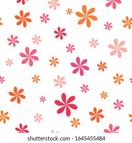 floral hand drawn seamless pattern background.