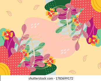 Floral hand drawn seamless pattern. Vector design for paper, cover, fabric, interior decor and other users. All objects are conveniently grouped and easily editable