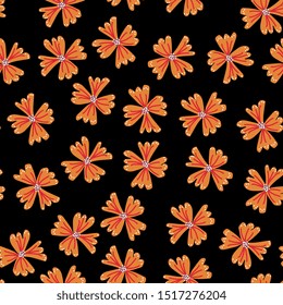 Floral hand drawn seamless pattern.Multicolor flowers in scandinavian style. flat hand drawn backdrop.Spring, summer holidays presents and gifts wrapping paper,For textiles,packaging,fabric, wallpaper