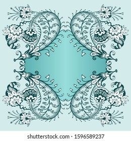 Floral hand drawn vector vintage border. Engraved nature elements and objects illustration. Frame design.