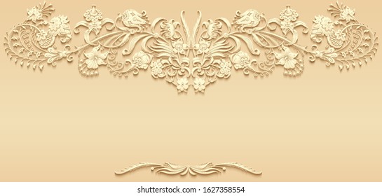 Floral hand drawn vector vintage illustration. Engraved nature elements and objects illustration. Modern volumetric floral elements.