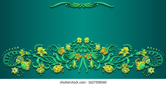 Floral hand drawn vector vintage illustration. Engraved nature elements and objects illustration. Modern volumetric floral elements.