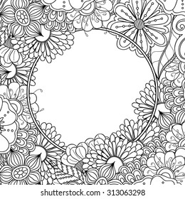 93 Coloring Pages Flower Borders Images & Pictures In HD
