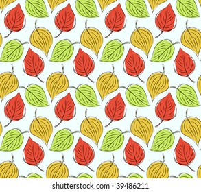 Floral hand drown seamless background