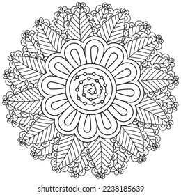 Floral, hand-drawn aster flowers in doodle style isolated on white background. Сoloring page for adults and kids, decorating kids' playroom or greeting card for vector illustration.