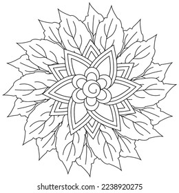 Floral, hand-drawn aster flowers in doodle style isolated on white background. Сoloring page for adults and kids, decorating kids' playroom or greeting card for vector illustration.
