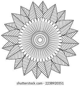 Floral, hand-drawn aster flowers in doodle style isolated on white background. Сoloring page for adults and kids, decorating kids' playroom or greeting card for vector illustration.