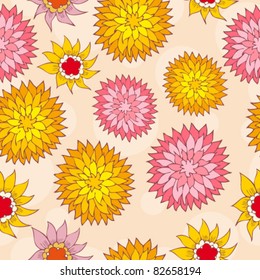Floral hand-drawn seamless pattern. Eps8.