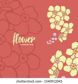 floral handrawing style with cute colors