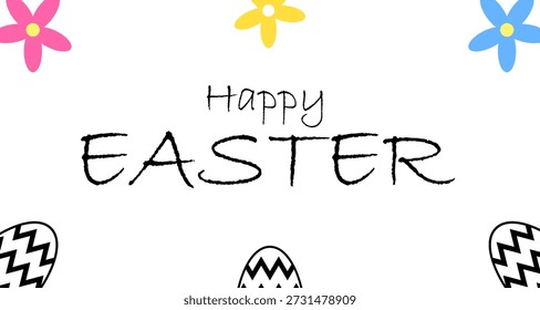 Fondo floral feliz del día de Pascua Vector Primavera Festiva 2026