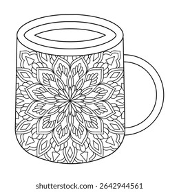 Floral Harmony Burst Mandala mug Design