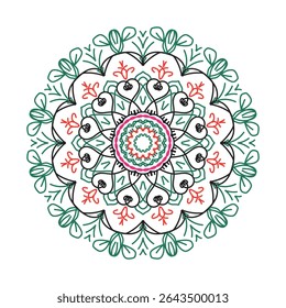 Floral Harmony Mandala Simple Design