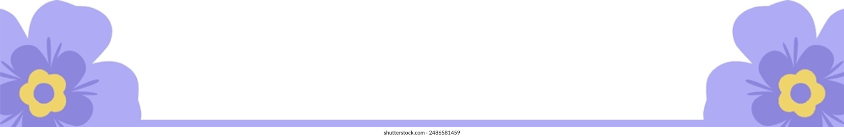 Floral Header Flower Title Cute Label Frame