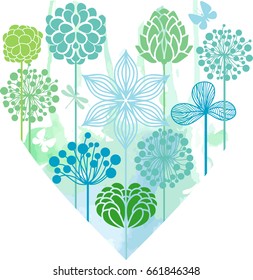  Floral heart